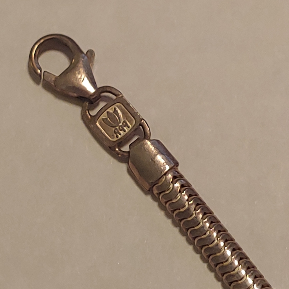 PURE SILVER .999 Flat Snake Chain Bracelet